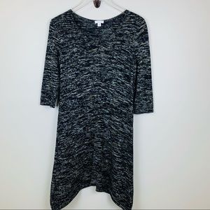 J. Jill Black Knit Sweater Dress - XSP
